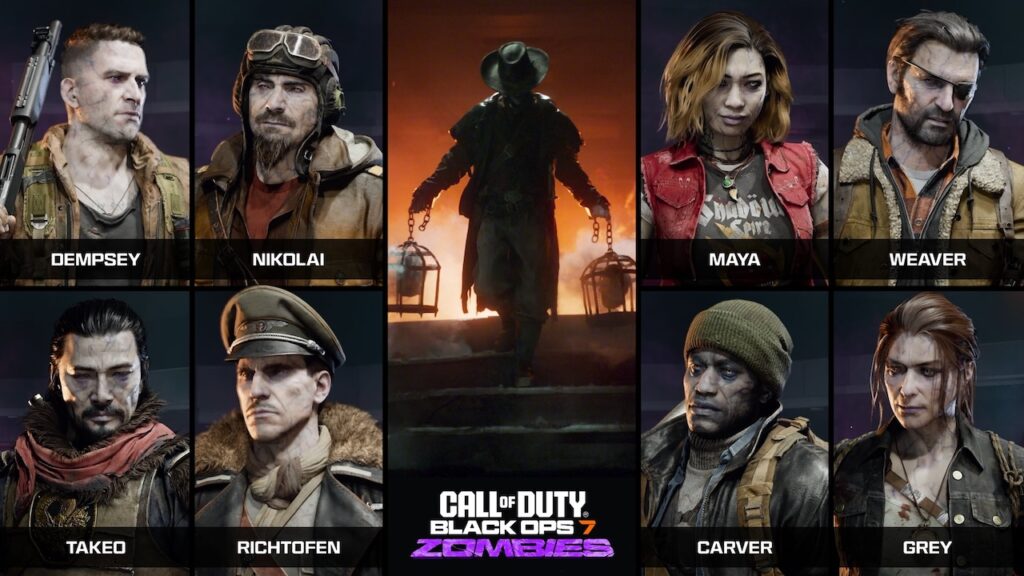 Il cast di Zombi di Call of Duty: Black Ops 7