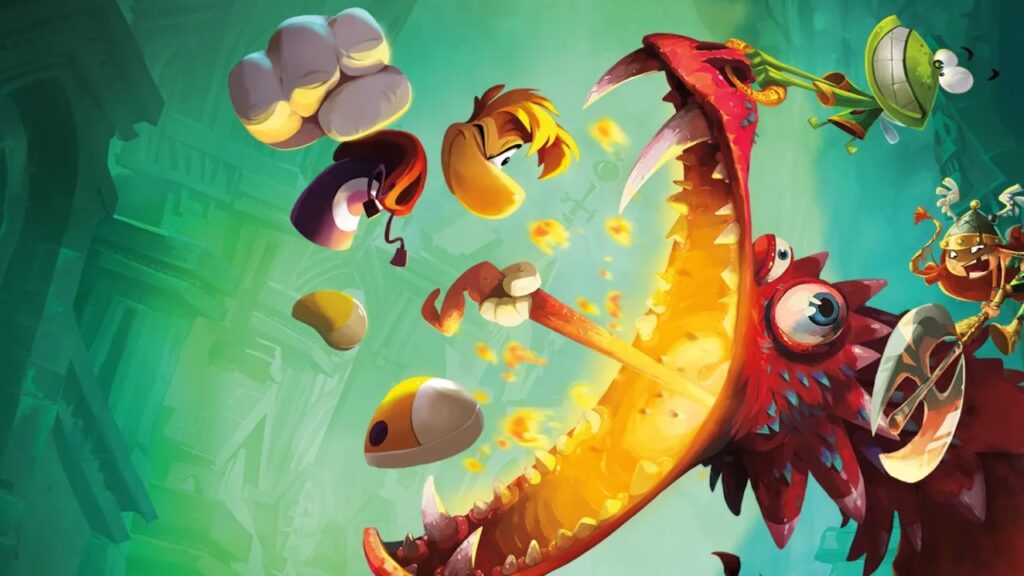 Rayman mentre picchia un nemico