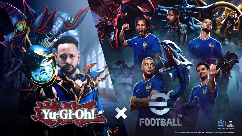 Neymar di Yu-Gi-Oh ed eFootball