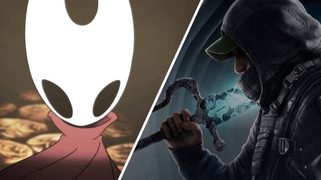 Hornet di Hollow Knight: Silksong ed il protagonista di Hell is Us