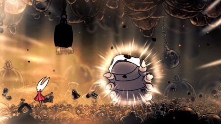 Hornet ed un boss di Hollow Knight: Silksong