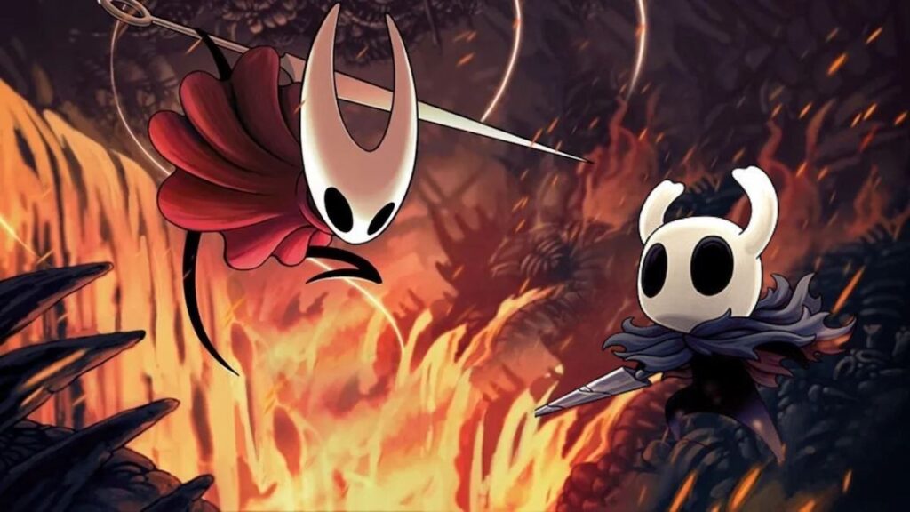 Hornet di Hollow Knight: Silksong ed il protagonista del primo capitolo