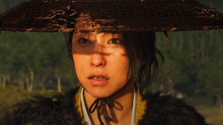 Atsu di Ghost of Yotei in primo piano