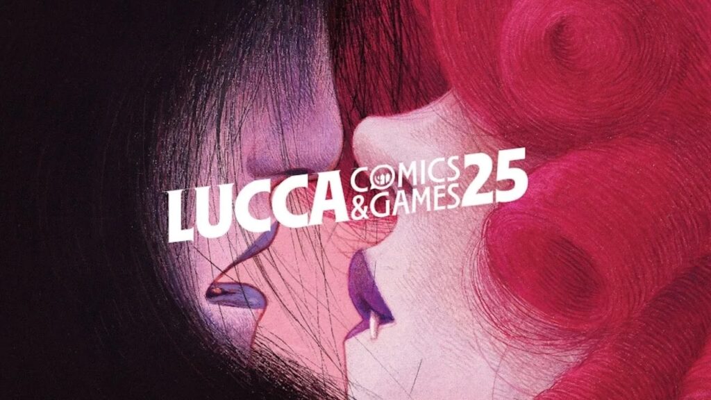Due persone che si baciano per il Lucca Comics & Games 2025