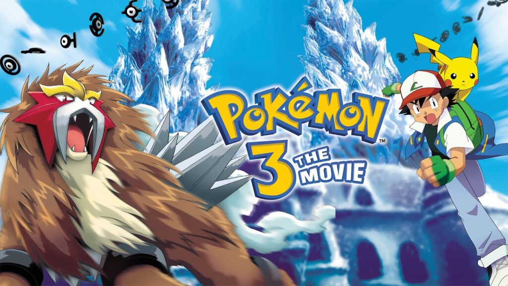 Entei con Ash e Pikachu di Pokémon 3: Lincantesimo deal Unown
