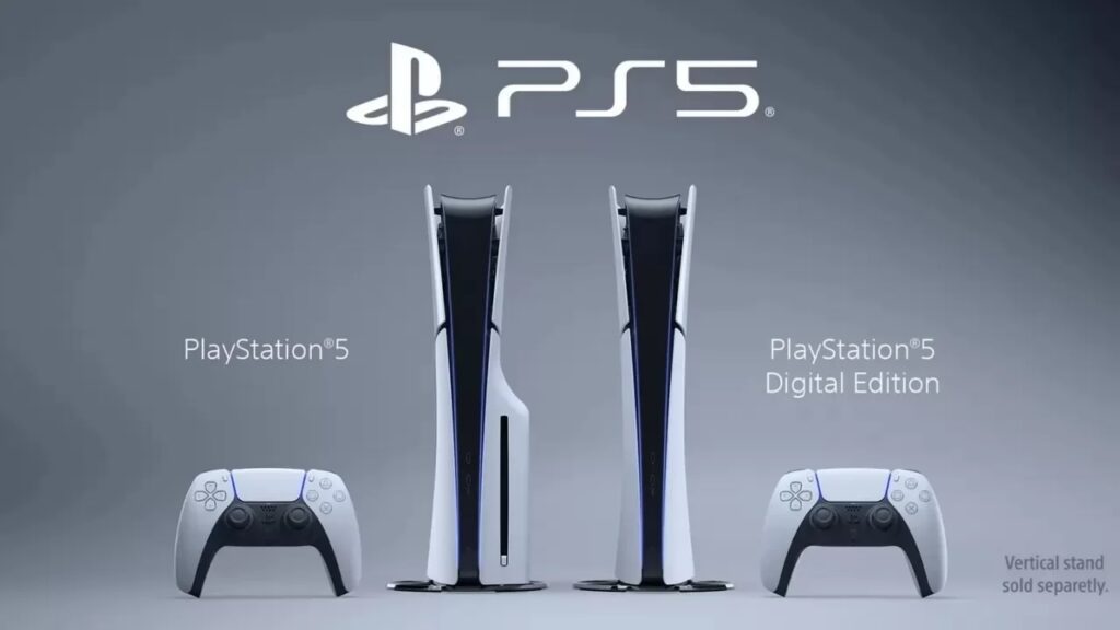 Due PS5 Slim in verticale