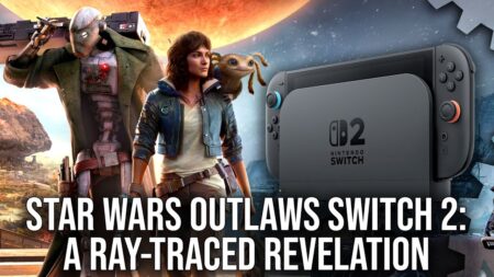 Key Vess di Star Wars Outlaws con al fianco Nintendo Switch 2