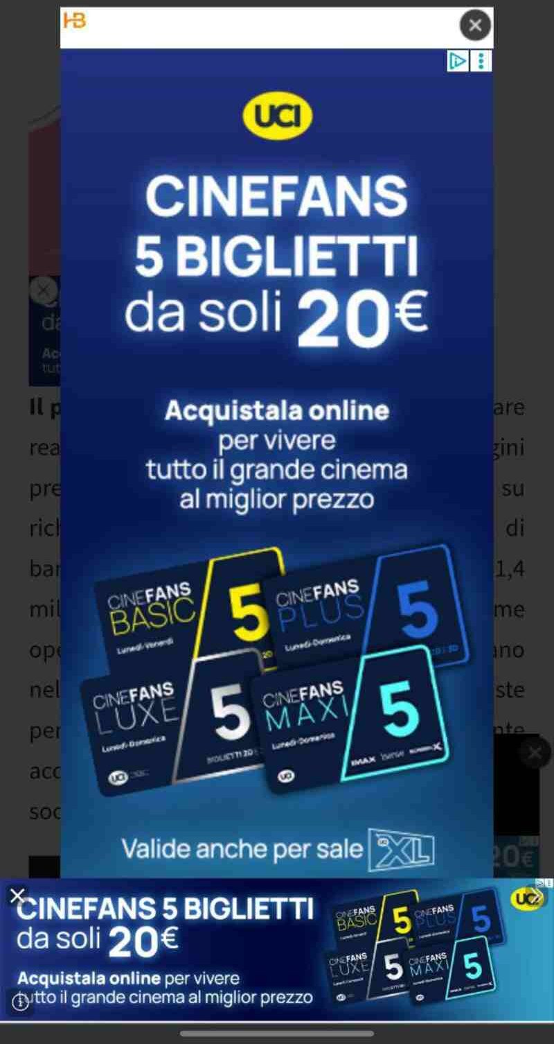 Quanto costa oggi la Cinefans