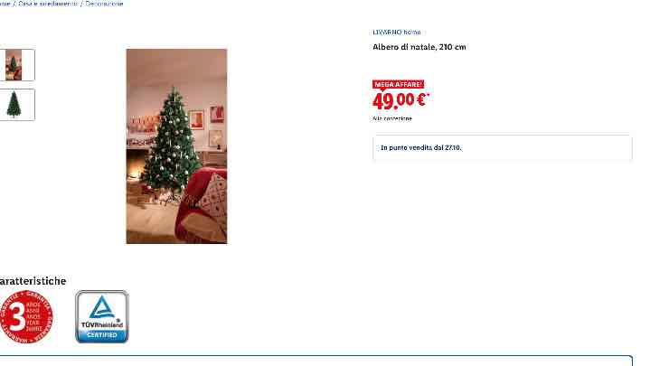 Albero di Natale a 49 euro