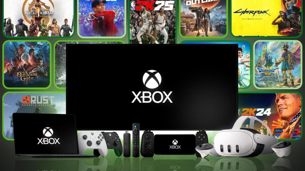 Un logo di Xbox nel monitor