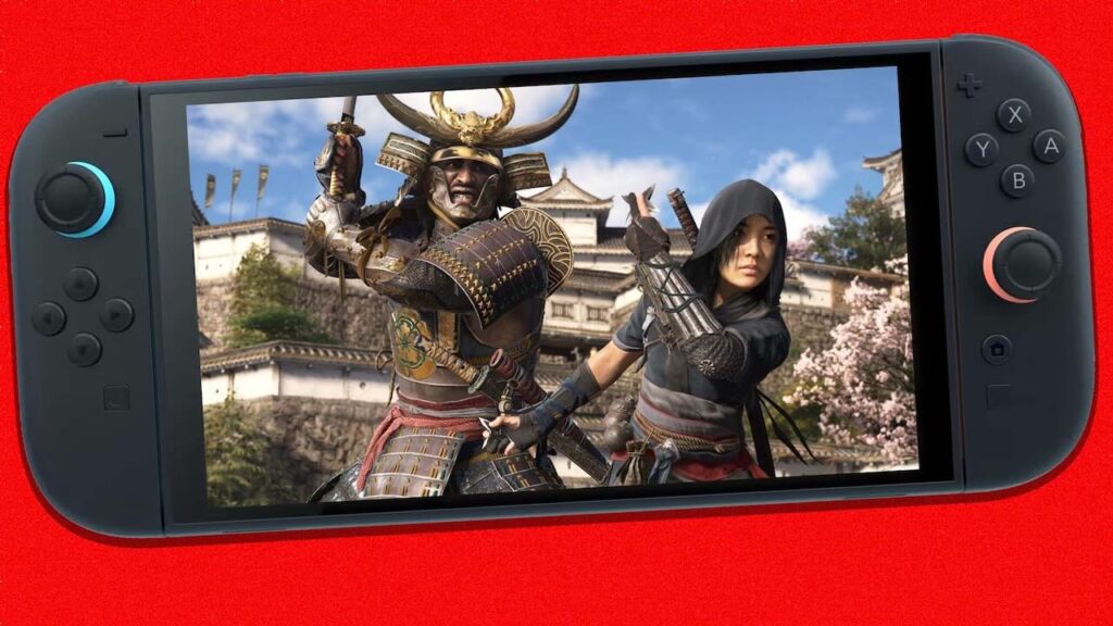 Yasuke e Naoe di Assassin's Creed Shadows in un Nintendo Switch 2