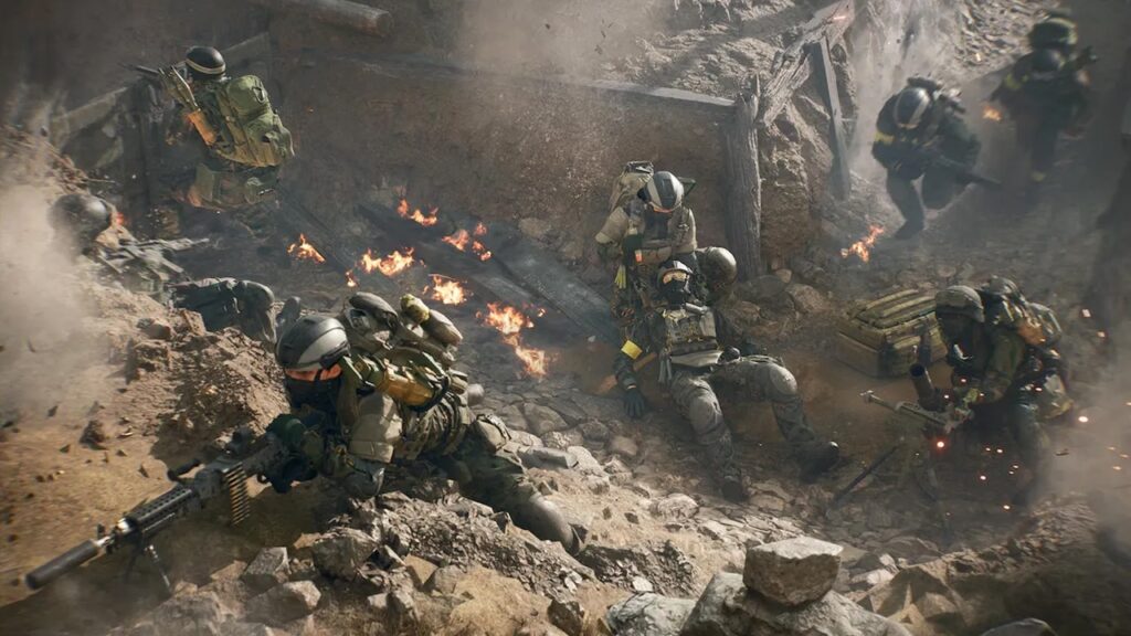 Dei soldati di Battlefield 6 sul campo di battaglia