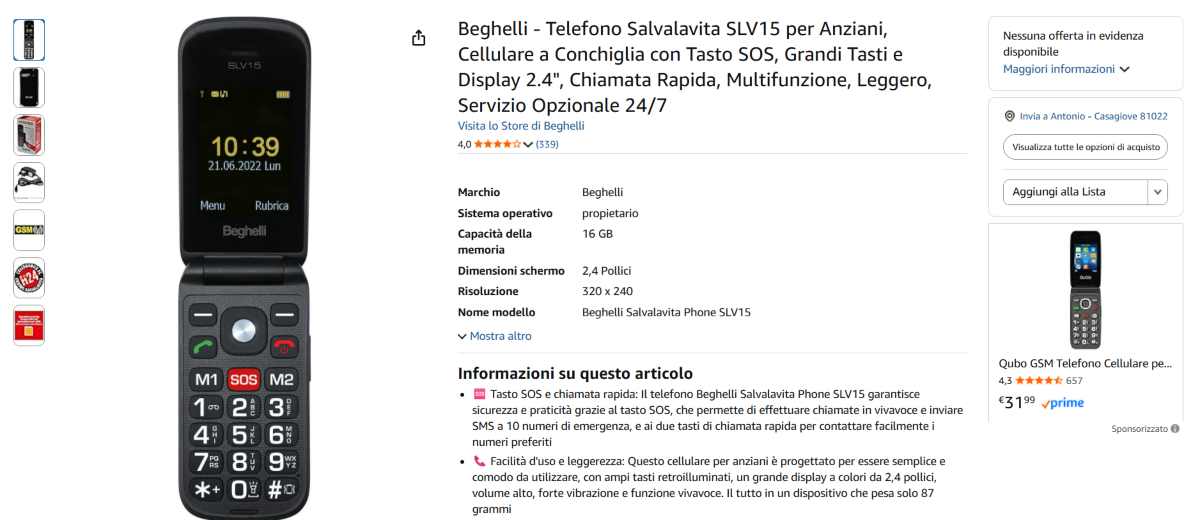 I cellulari top per gli anziani
