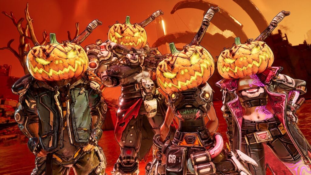 I Cacciatori di Borderlands 4 con le zecche di Halloween in testa