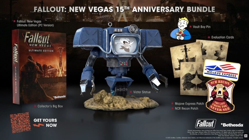 I contenuti della Fallout: New Vegas 15th Anniversary Bundle
