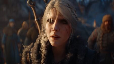 Ciri di The Witcher 4 con un'espressione sorpresa