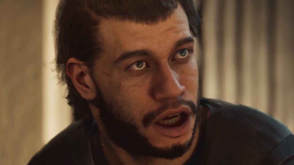 Il protagonista di MindsEye con un'espressione sorpresa