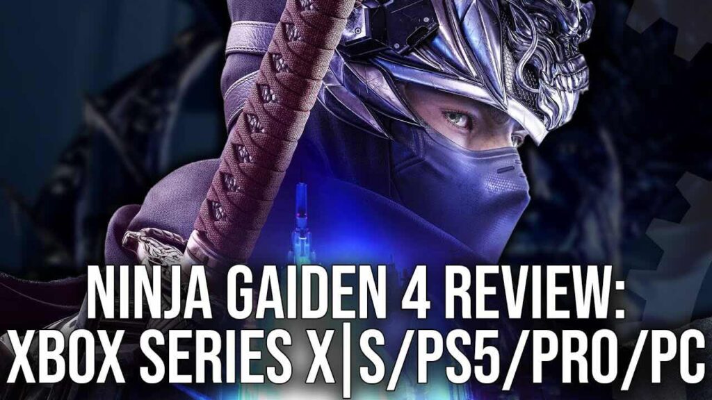 Il protagonista di Ninja Gaiden 4 con il logo di Digital Foundry