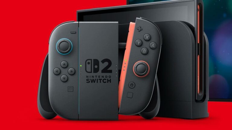 Un Nintendo Switch 2 in primo piano