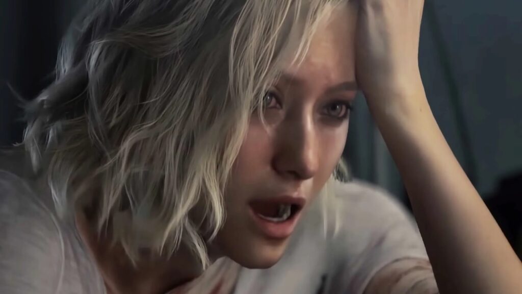 Grace di Resident Evil Requiem con le mani in testa