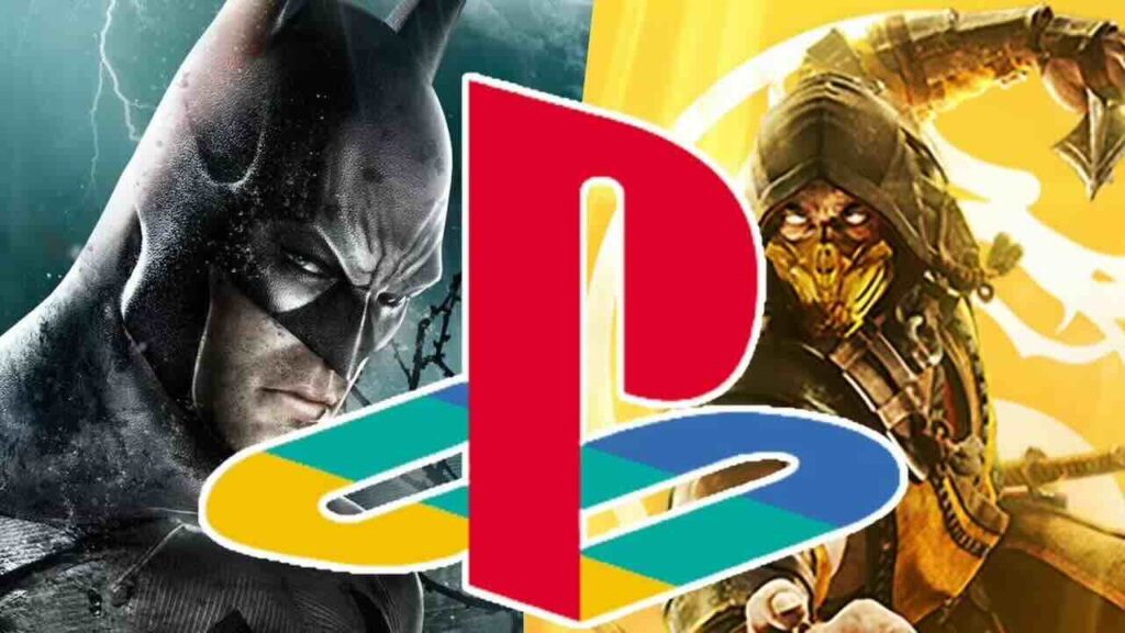 Batman e Mortal Kombat di Warner Bros. con il logo PlayStation
