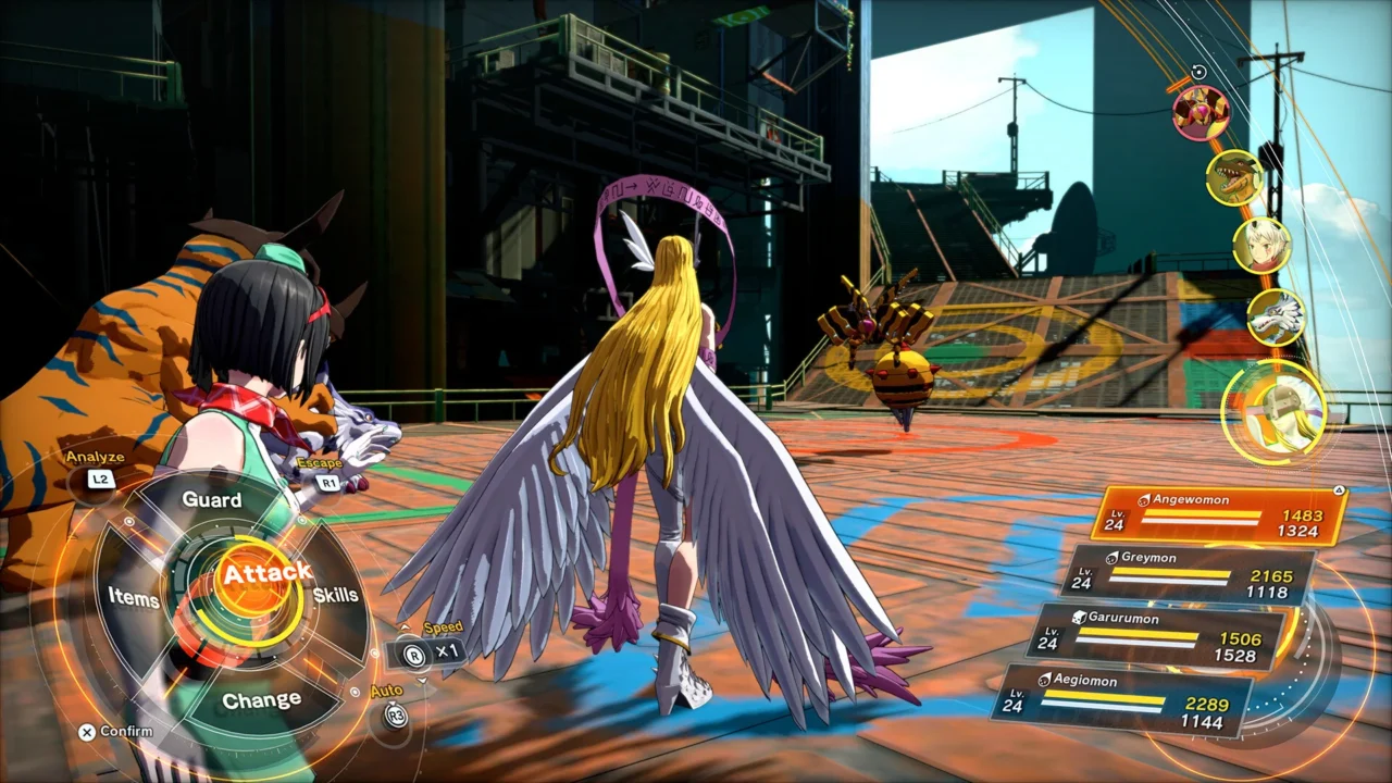 Digimon Story: Time Stranger: una schermata del combattimento