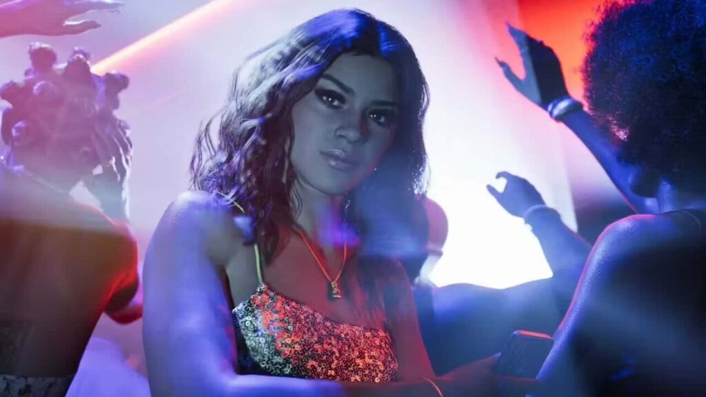 Lucia di GTA 6 con un vestito da sera