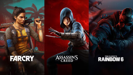 I loghi ed i personaggi di Far Cry ed Assassin's Creed e Rainbow Six