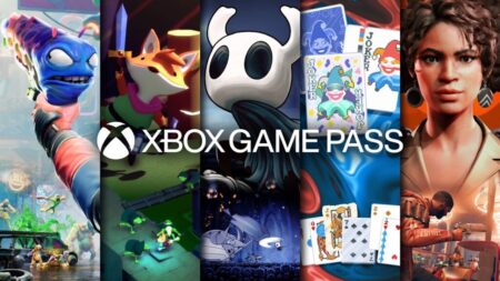 Il logo di Xbox Game Pass con alcuni giochi