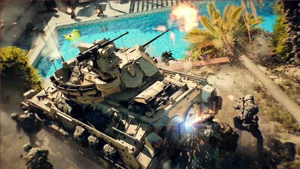 Dei soldati di Battlefield 6 vicino ad un carro armato