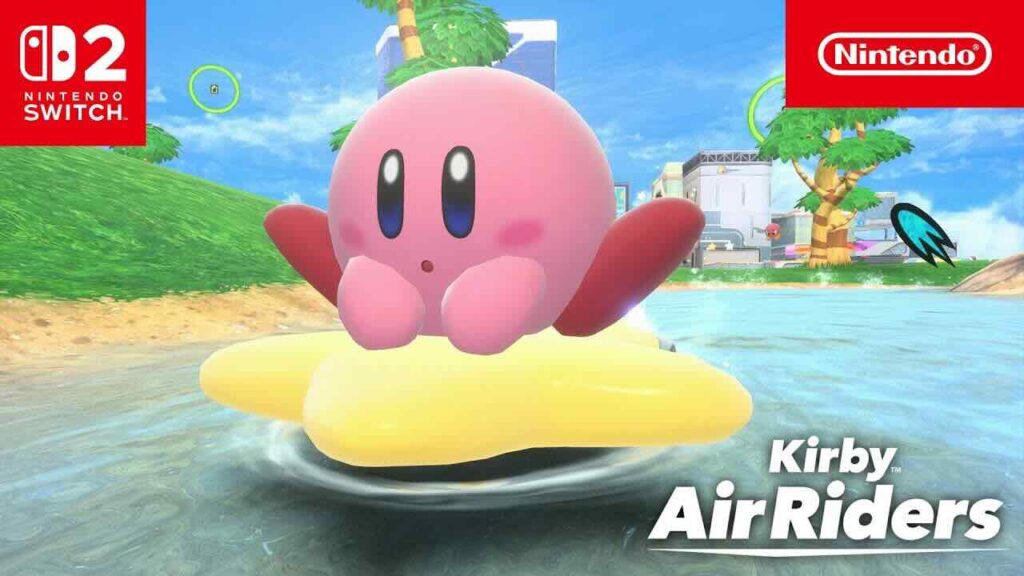 Kirby di Kirby Air Raiders su una stella