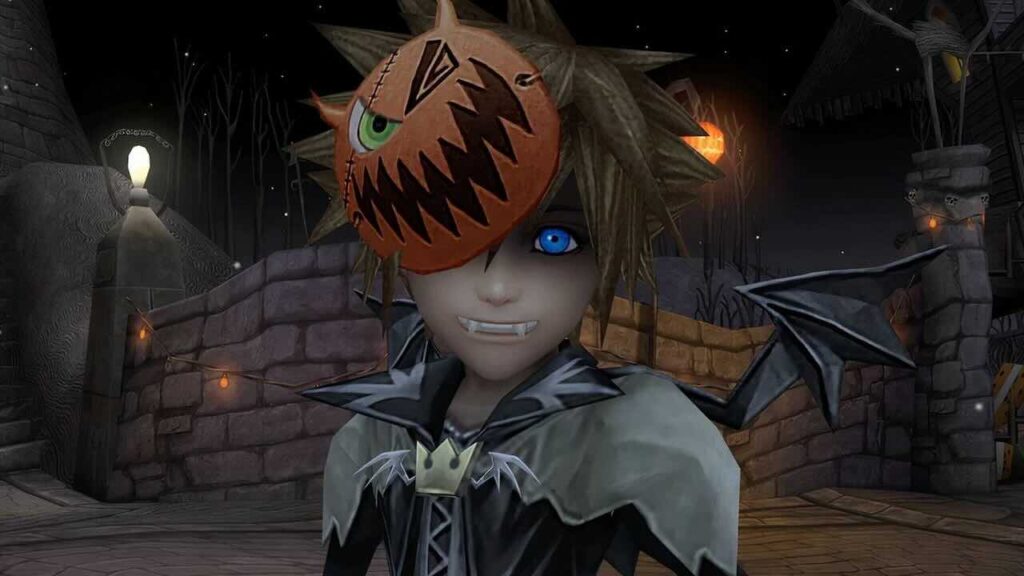 Sora di Kingdom Hearts 4 con il costume di Halloween
