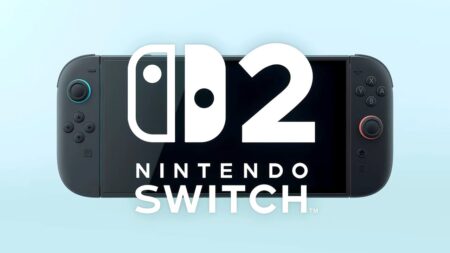 Un Nintendo Switch 2 con il logo