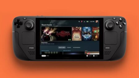 Una Steam Deck in primo piano