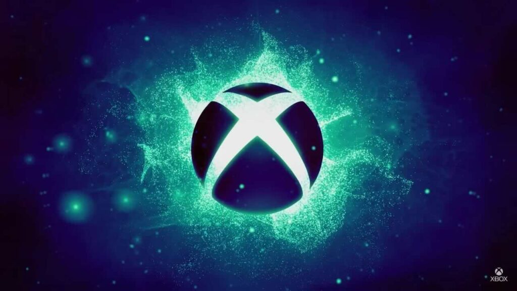Il logo di Xbox su uno sfondo blu