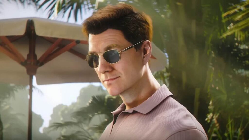 James Bond di 007: First Light con occhiali da sole e camicia