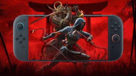 Yasuke e Naoe di Assassin's Creed Shadows sullo schermo di Nintendo Switch 2