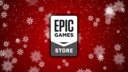 Il logo dell'Epic Games Store in versione natalizia