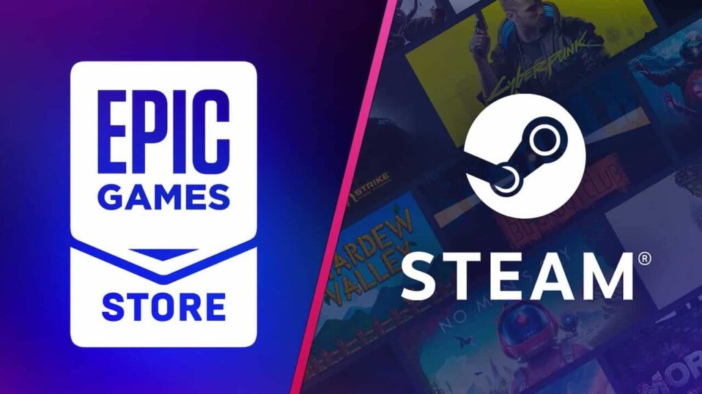 I loghi di Epic Games Store e Steam
