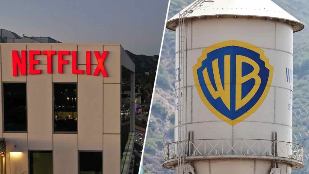 Il logo di Netflix e Warner Bros.