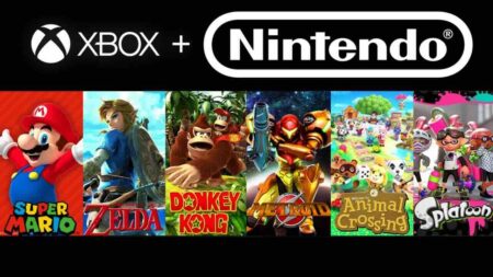 Il logo di Xbox e Nintendo con i giochi più importanti