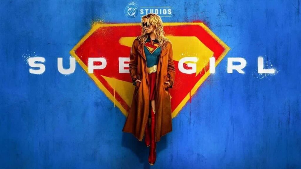 La Supergirl con il logo del film