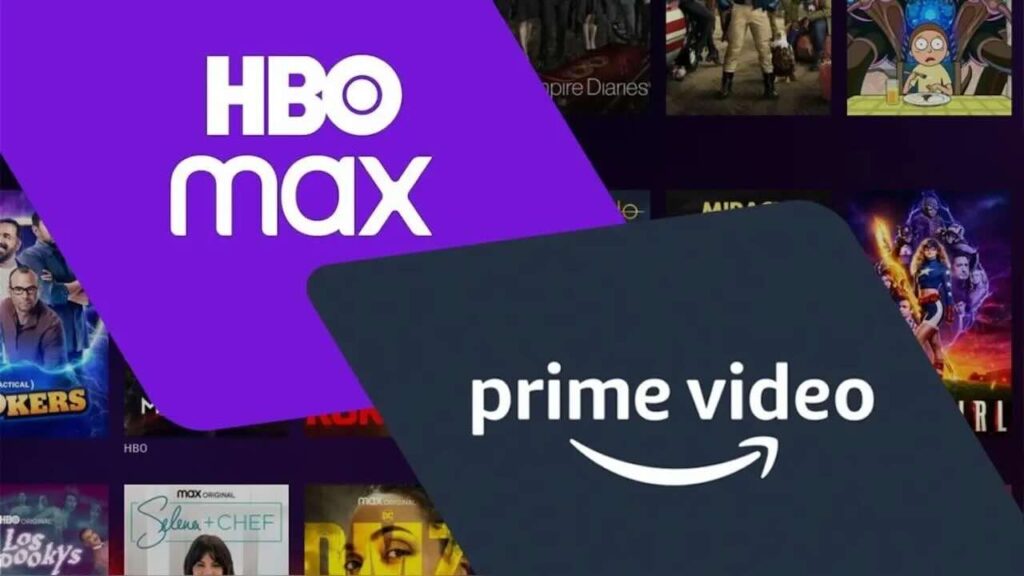 I loghi di HBO Max e Prime Video