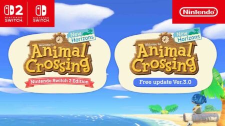 I loghi di Animal Crossing: New Horizon con il supporto a Nintendo Switch 2