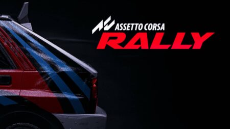 Assetto Corsa Rally: un Early Access che promette molto bene Retrotreno di una Lancia Delta Integrale nella Key Art con logo ufficiale di Assetto Corsa Rally
