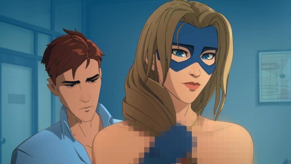 Due personaggi di Dispatch con la censura