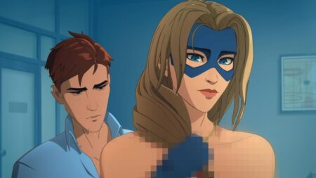 Due personaggi di Dispatch con la censura