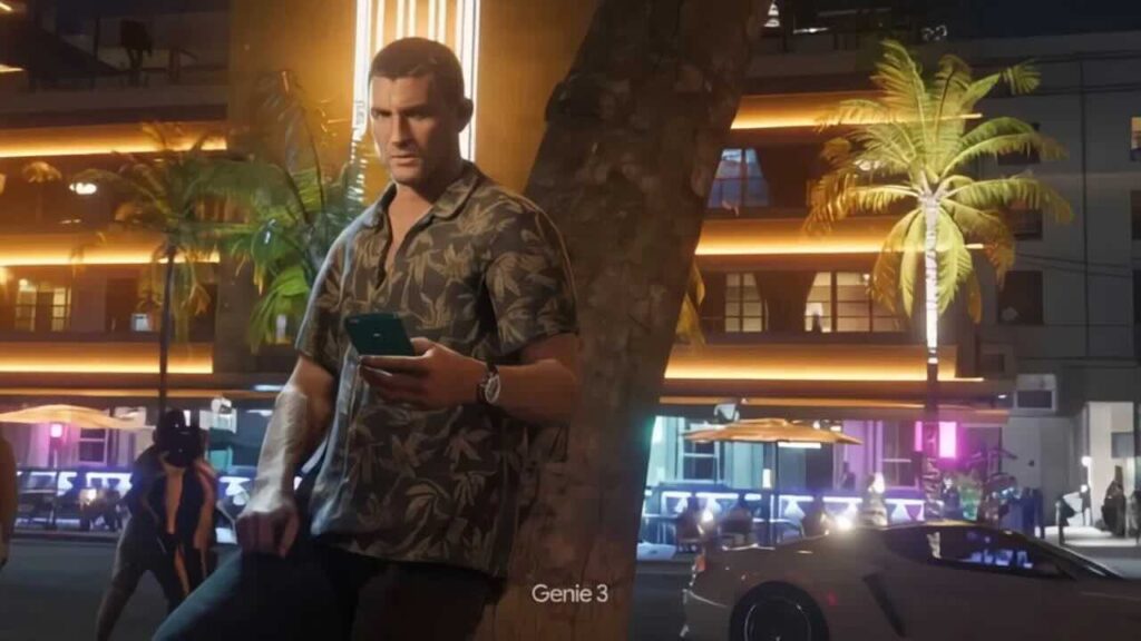 Jason di GTA 6 appoggiato ad un albero