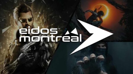 Il logo di Eidos Montreal con i personaggi più iconici