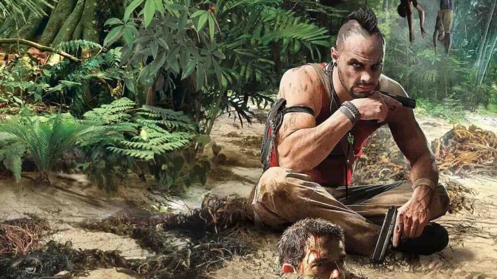 Vaas di Far Cry 3 seduto nella sabbia